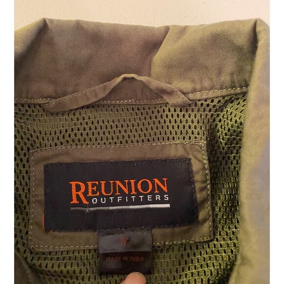 REUNION Outfitters Vest Jacket Army Green Patches Medium - Picture 3 of 11